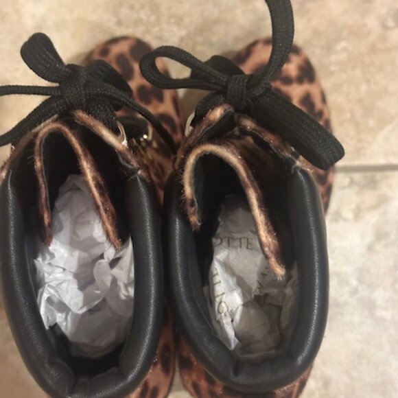 Aldo Bodelva Lace-Up Leopard Hi Ankle Boots High Chunk Heal Sz 7 - NWT - Picture 7 of 8